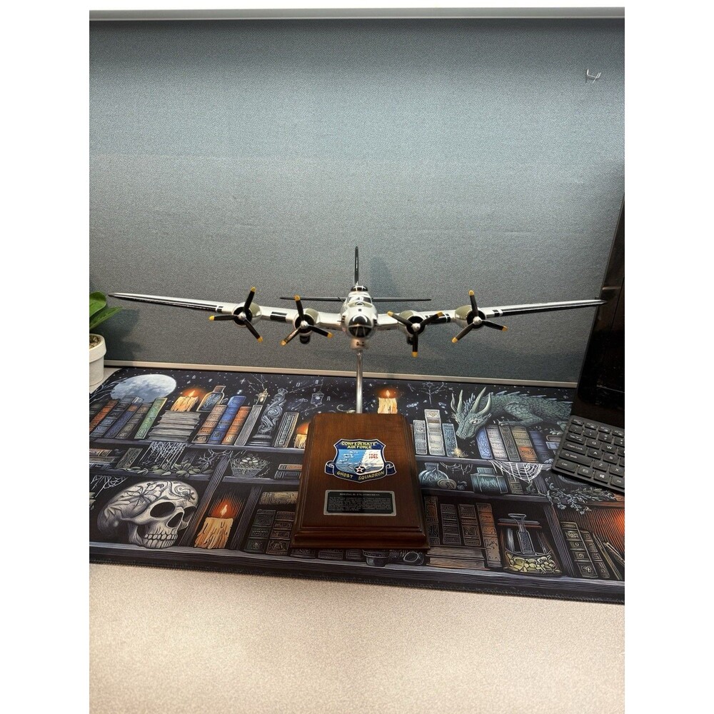 Boeing B-17G Fortress Ghost Squadron Sentimental Journey Mahogany Desk Model